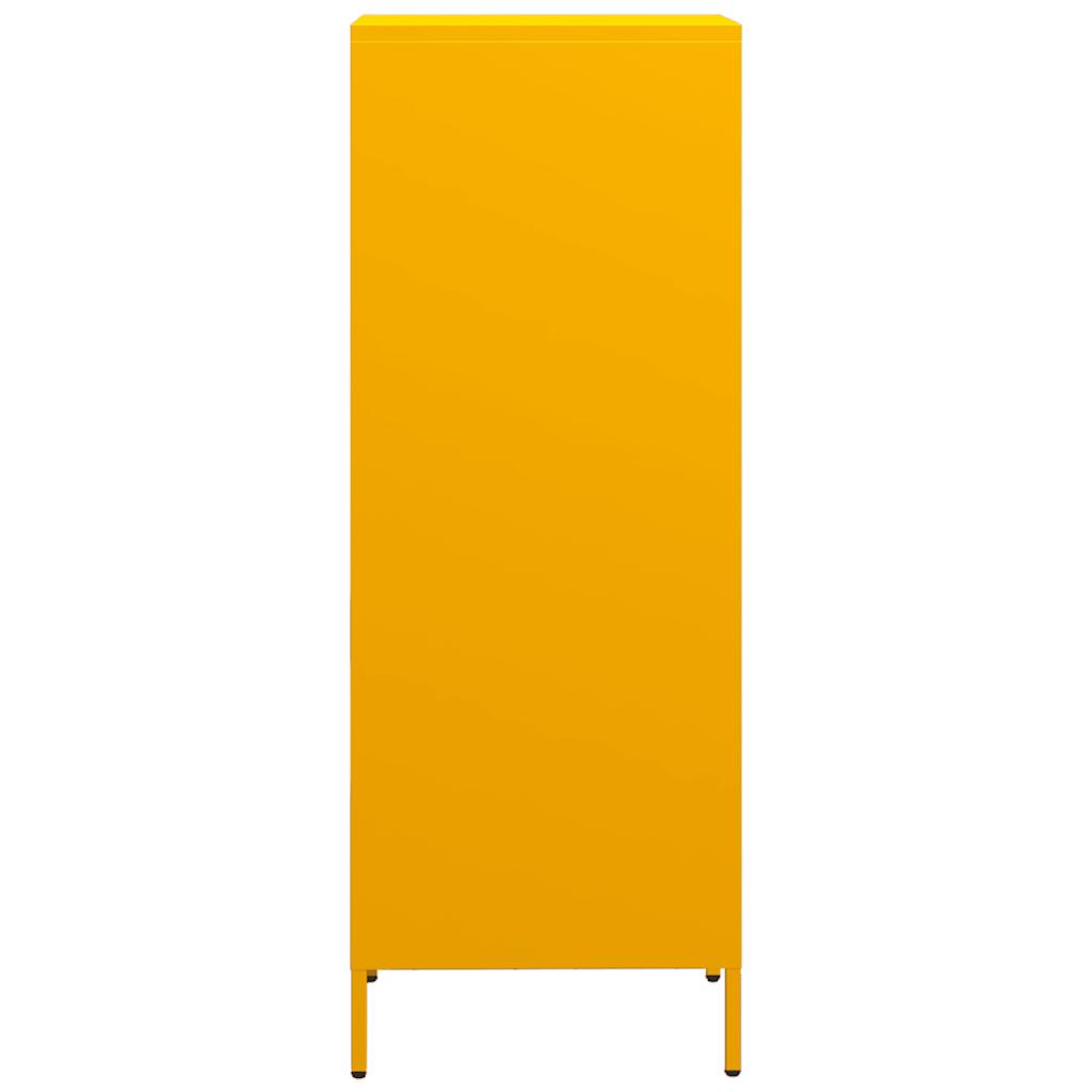 Highboard sennepsgul 35x39x103,5 cm stål