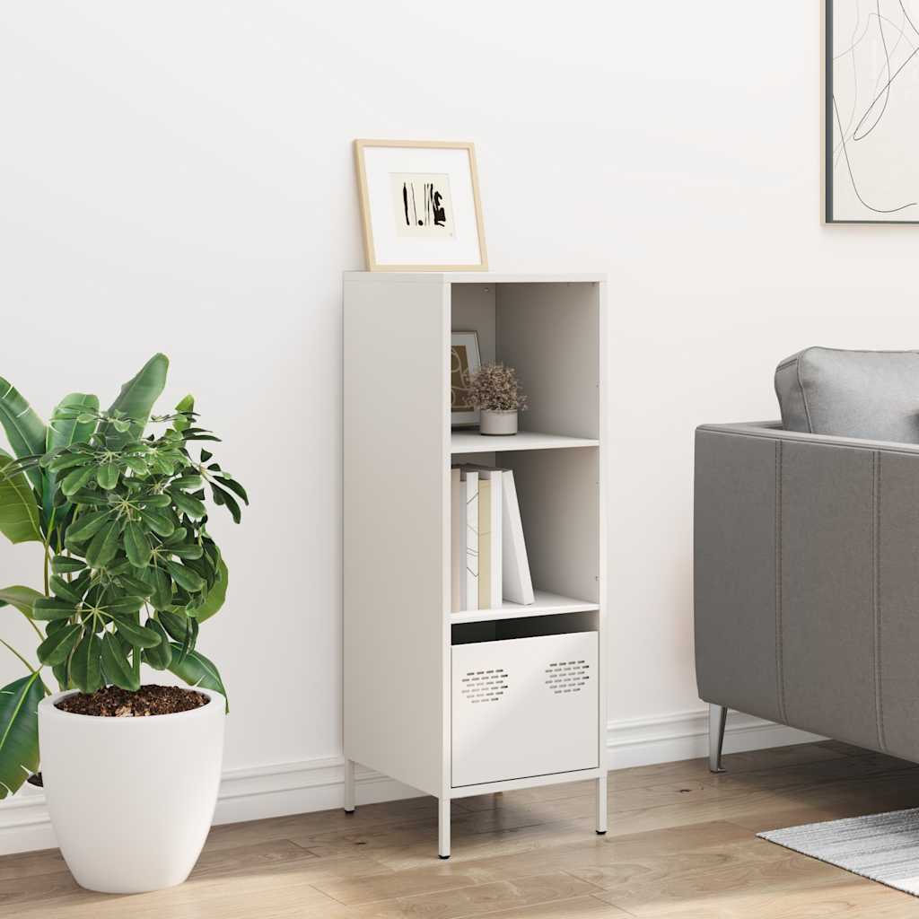 Highboard hvit 35x39x103,5 cm stål