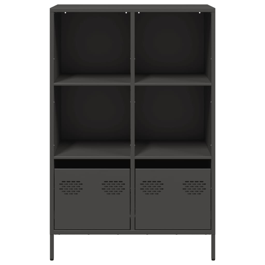 Highboard svart 68x39x103,5 cm stål