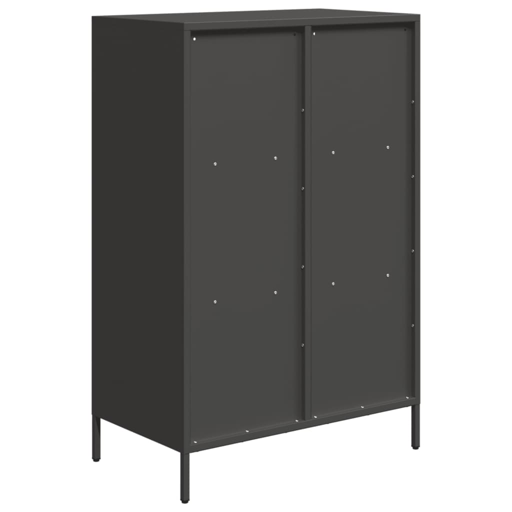 Highboard svart 68x39x103,5 cm stål