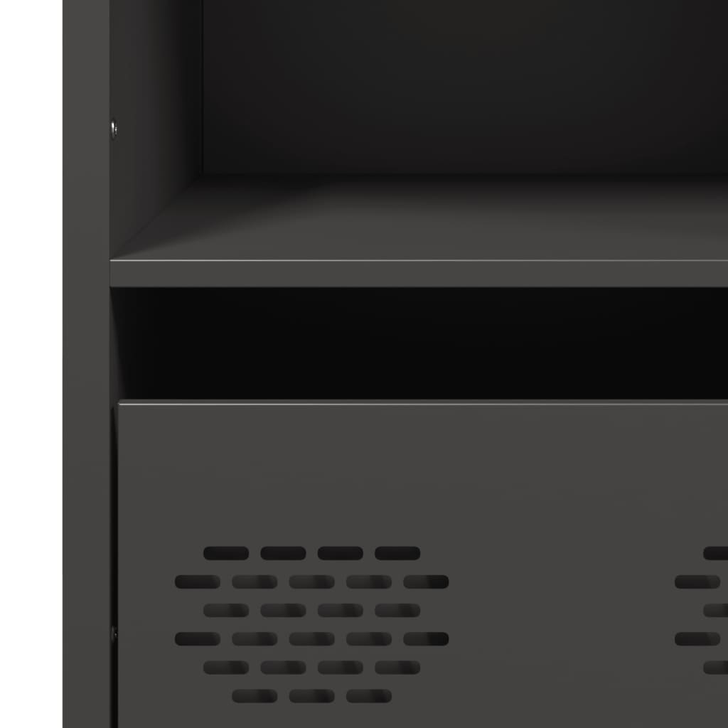 Highboard svart 68x39x103,5 cm stål