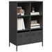 Highboard svart 68x39x103,5 cm stål