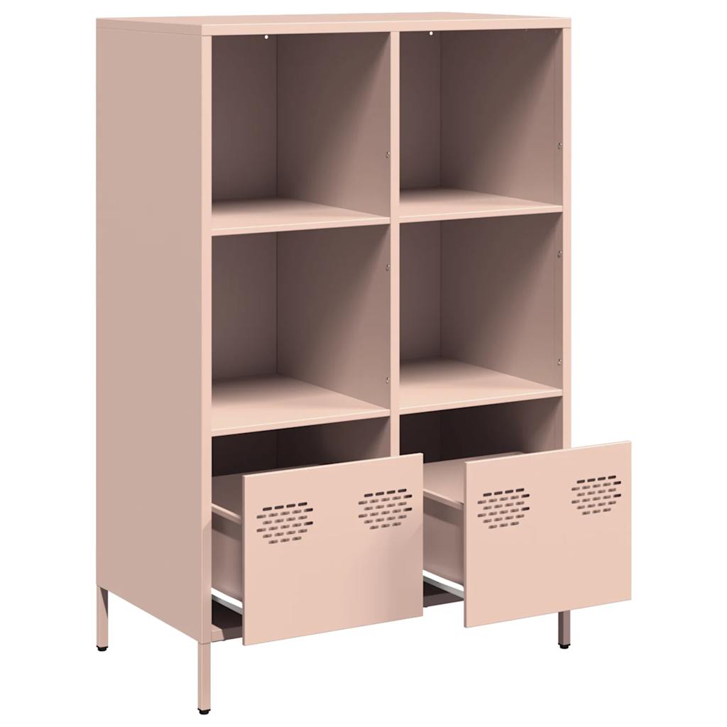 Highboard rosa 68x39x103,5 cm stål