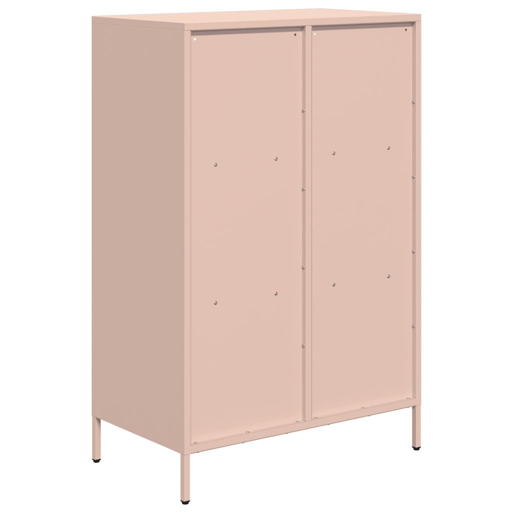 Highboard rosa 68x39x103,5 cm stål