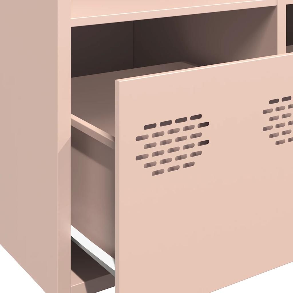 Highboard rosa 68x39x103,5 cm stål