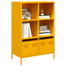 Highboard sennepsgul 68x39x103,5 cm stål