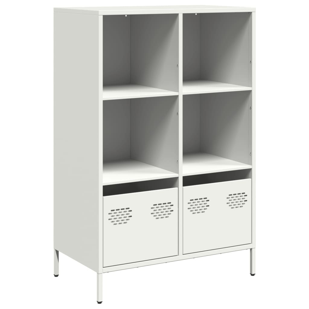 Highboard hvit 68x39x103,5 cm stål