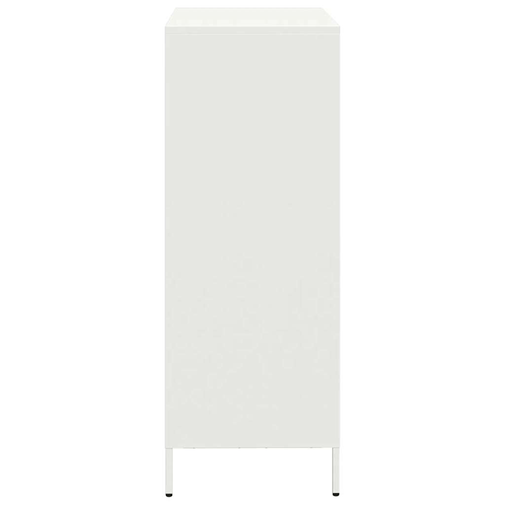 Highboard hvit 68x39x103,5 cm stål