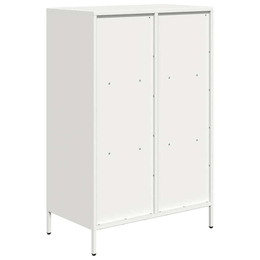 Highboard hvit 68x39x103,5 cm stål