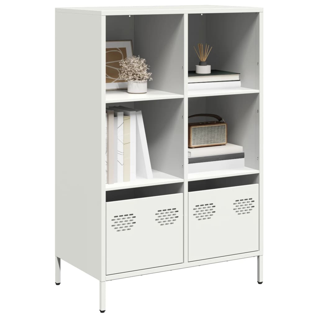 Highboard hvit 68x39x103,5 cm stål