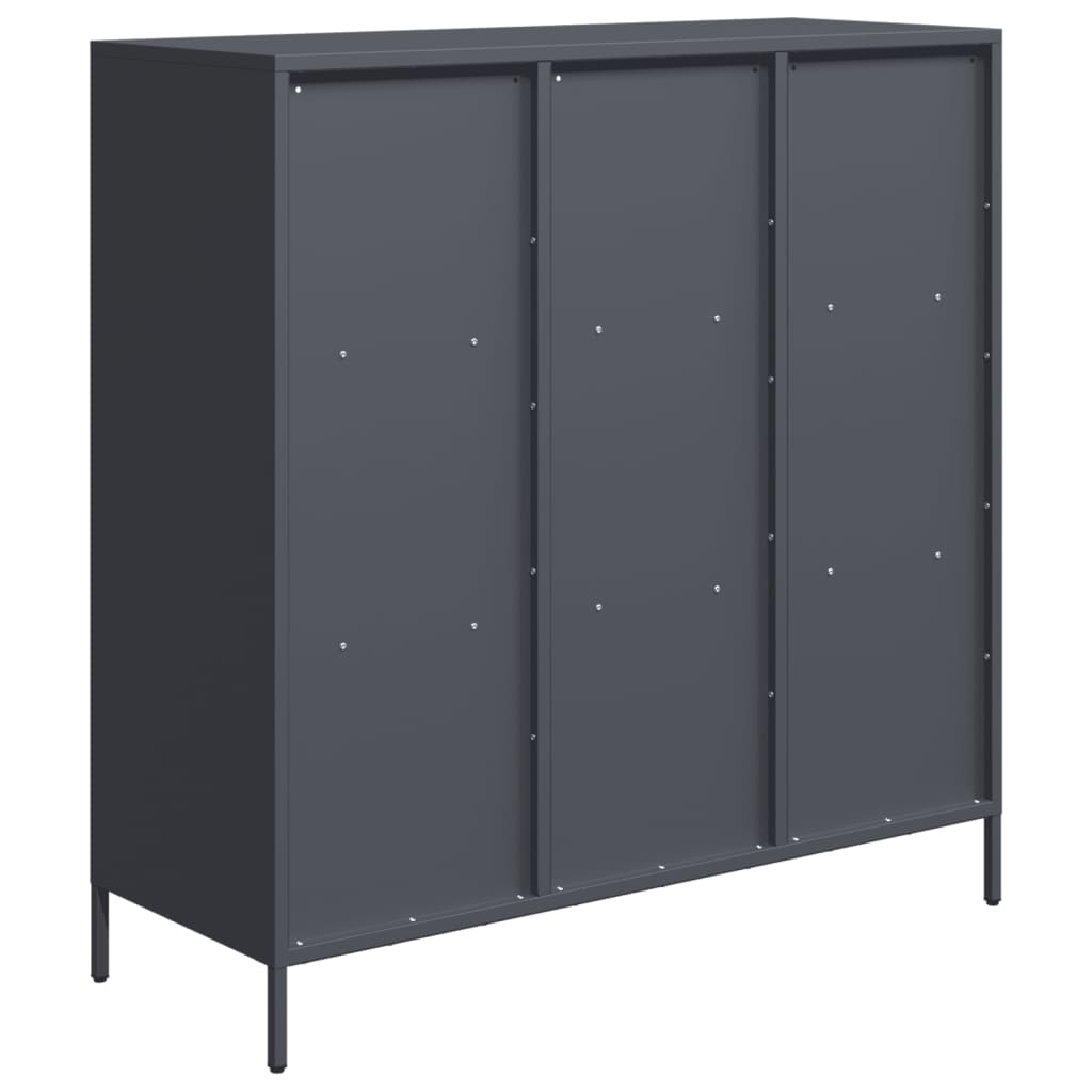 Highboard antrasitt 101,5x39x103,5 cm stål