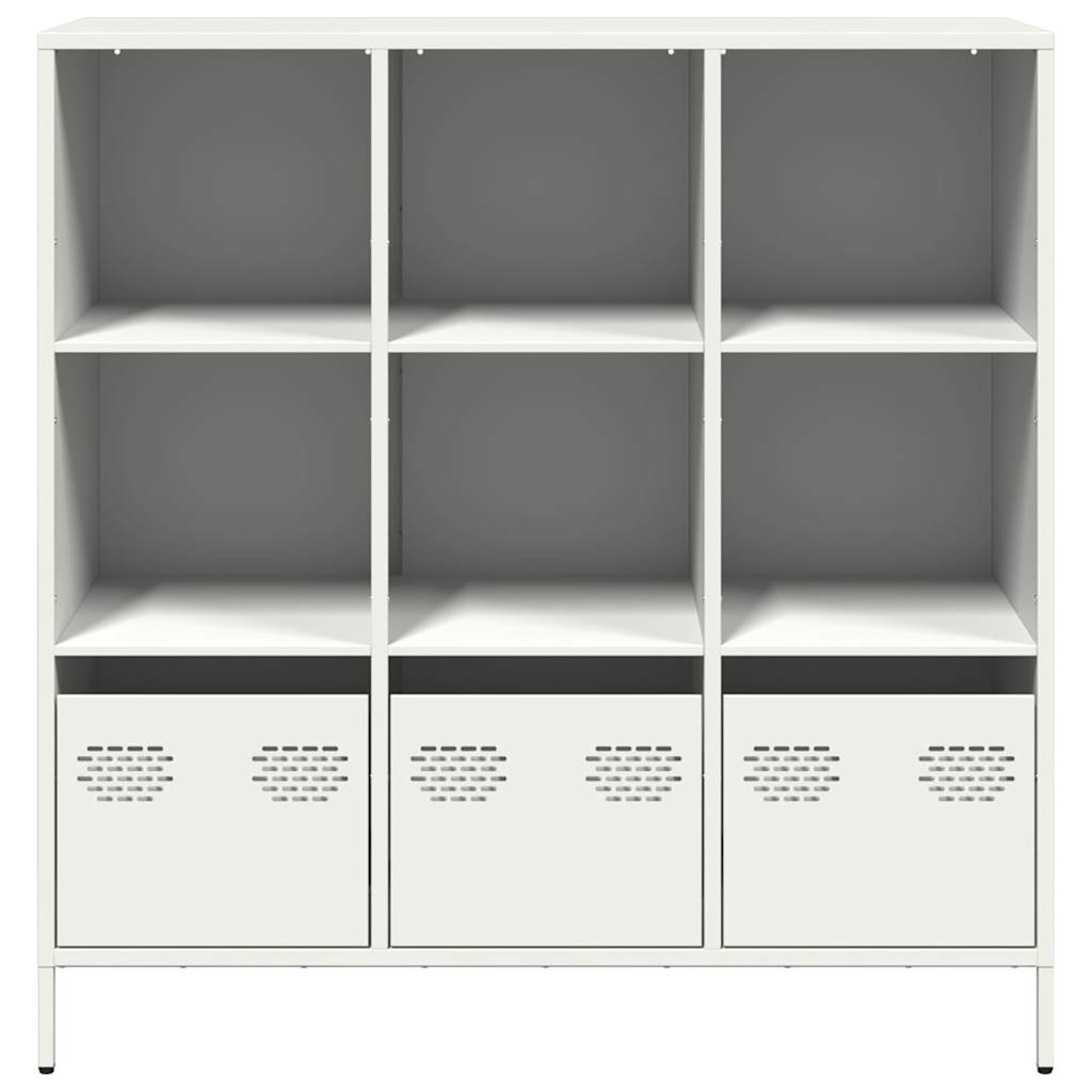 Highboard hvit 101,5x39x103,5 cm stål