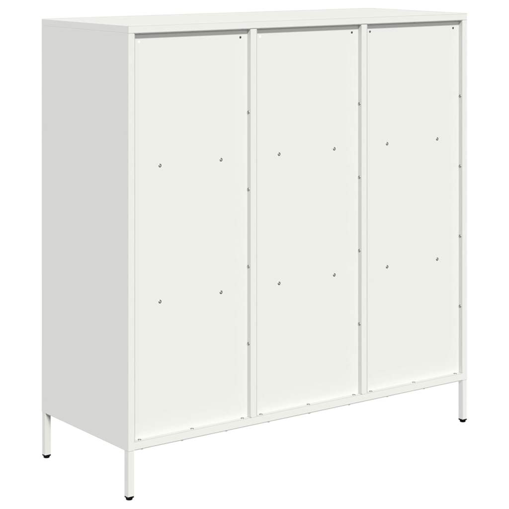 Highboard hvit 101,5x39x103,5 cm stål