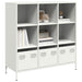 Highboard hvit 101,5x39x103,5 cm stål