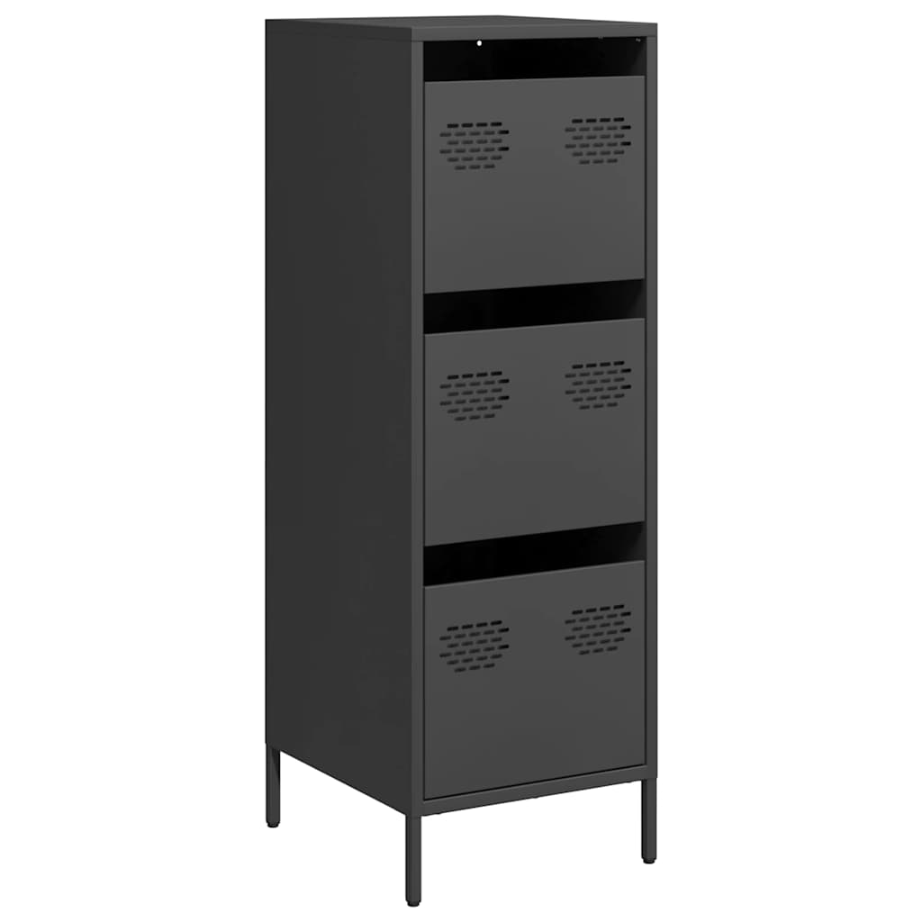 Highboard svart 39x35x103,5 cm stål