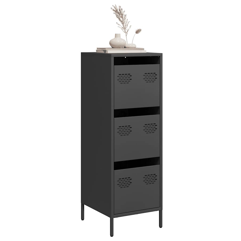 Highboard svart 39x35x103,5 cm stål