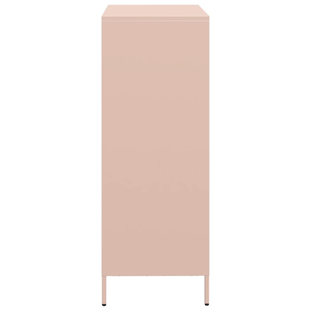 Highboard rosa 39x35x103,5 cm stål