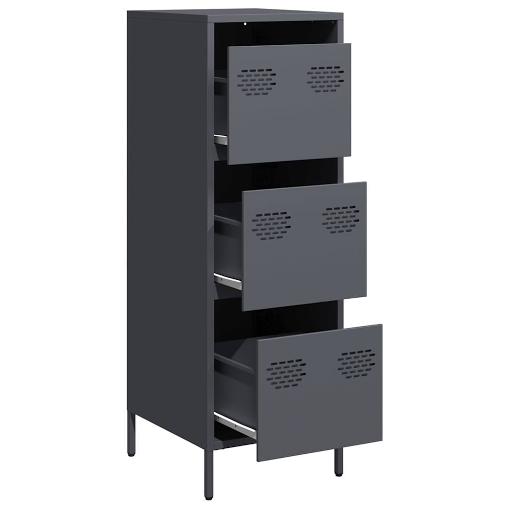 Highboard antrasitt 39x35x103,5 cm stål