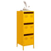 Highboard sennepsgul 39x35x103,5 cm stål