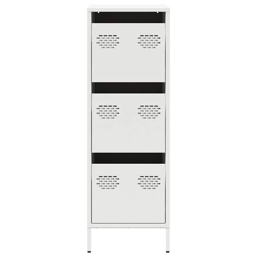 Highboard hvit 39x35x103,5 cm stål