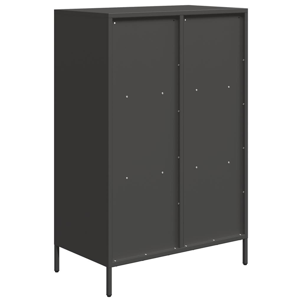 Highboard svart 68x39x103,5 cm stål