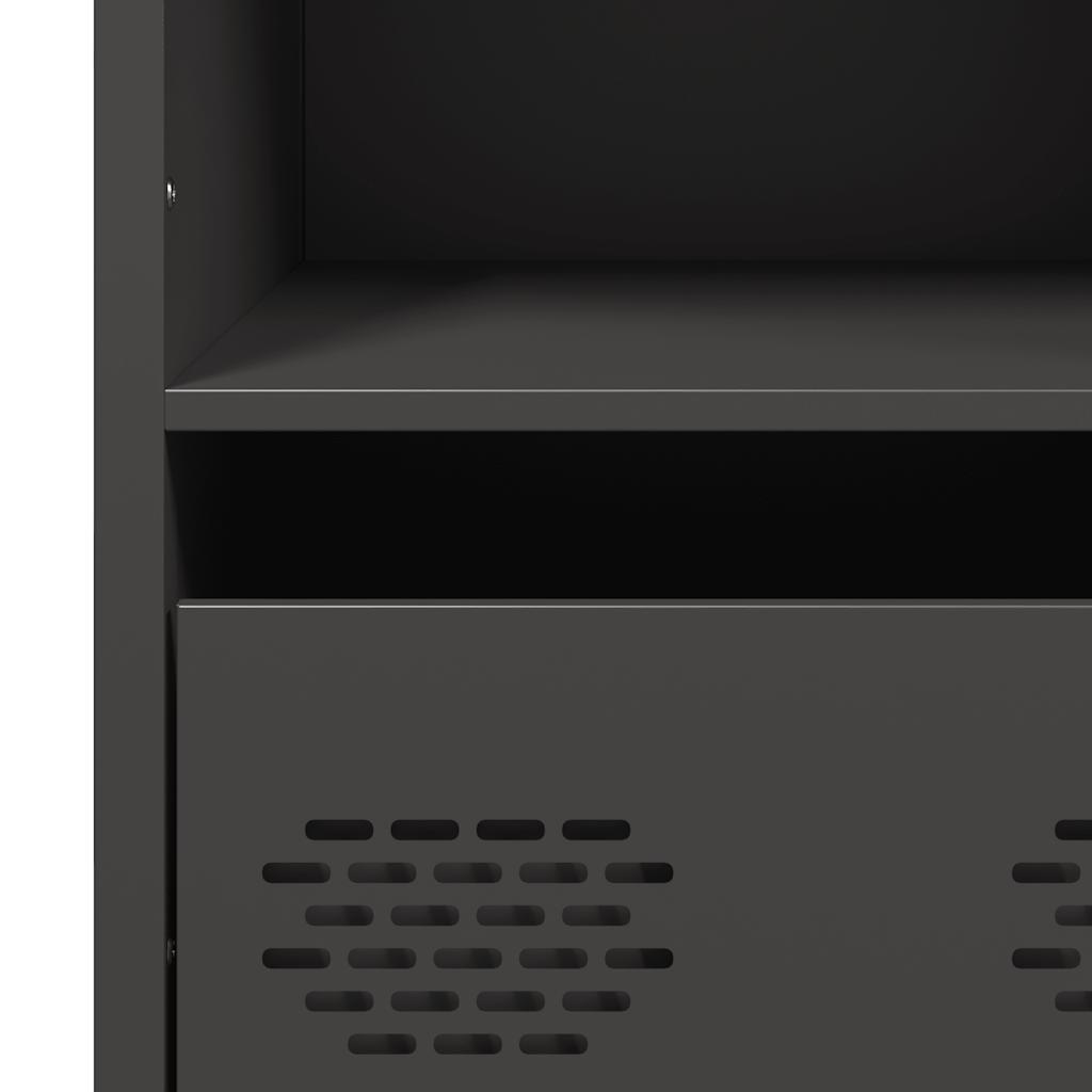 Highboard svart 68x39x103,5 cm stål
