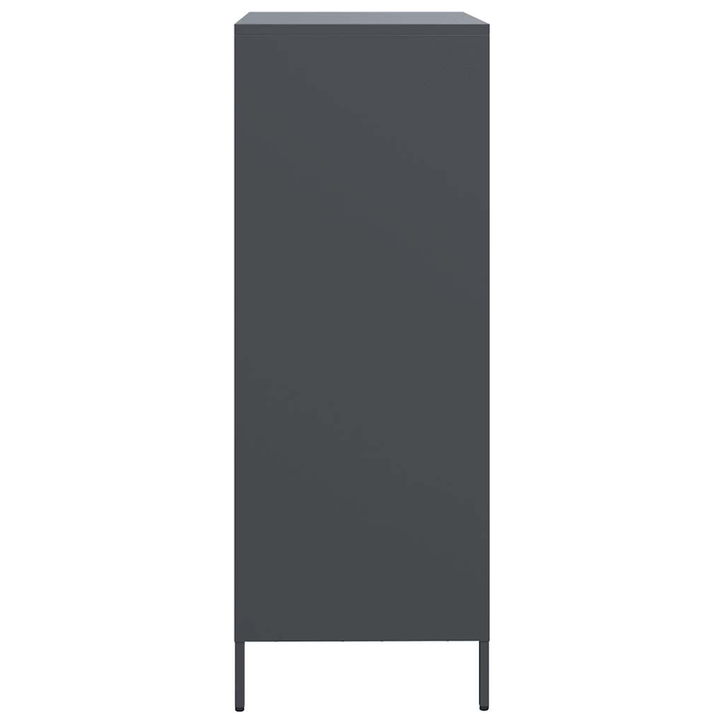 Highboard antrasitt 68x39x103,5 cm stål