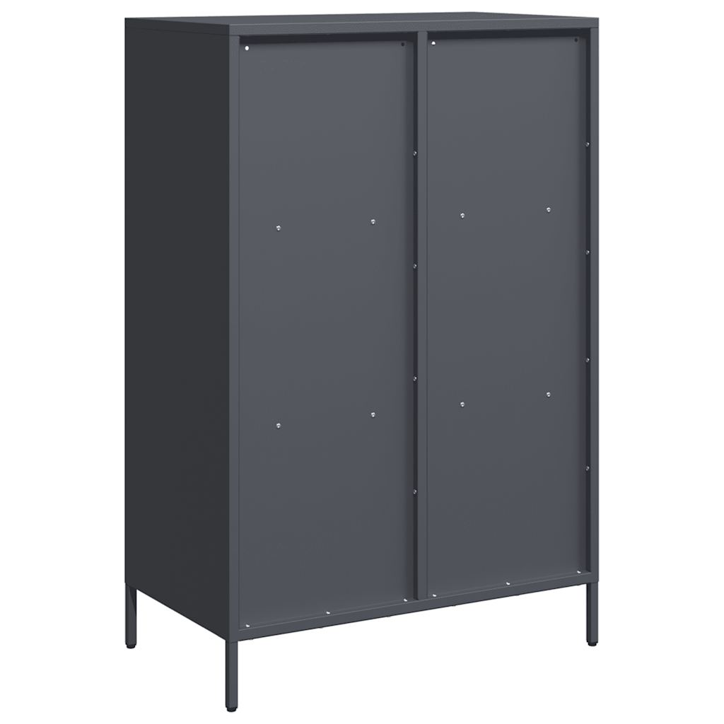 Highboard antrasitt 68x39x103,5 cm stål