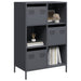 Highboard antrasitt 68x39x103,5 cm stål