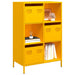 Highboard sennepsgul 68x39x103,5 cm stål