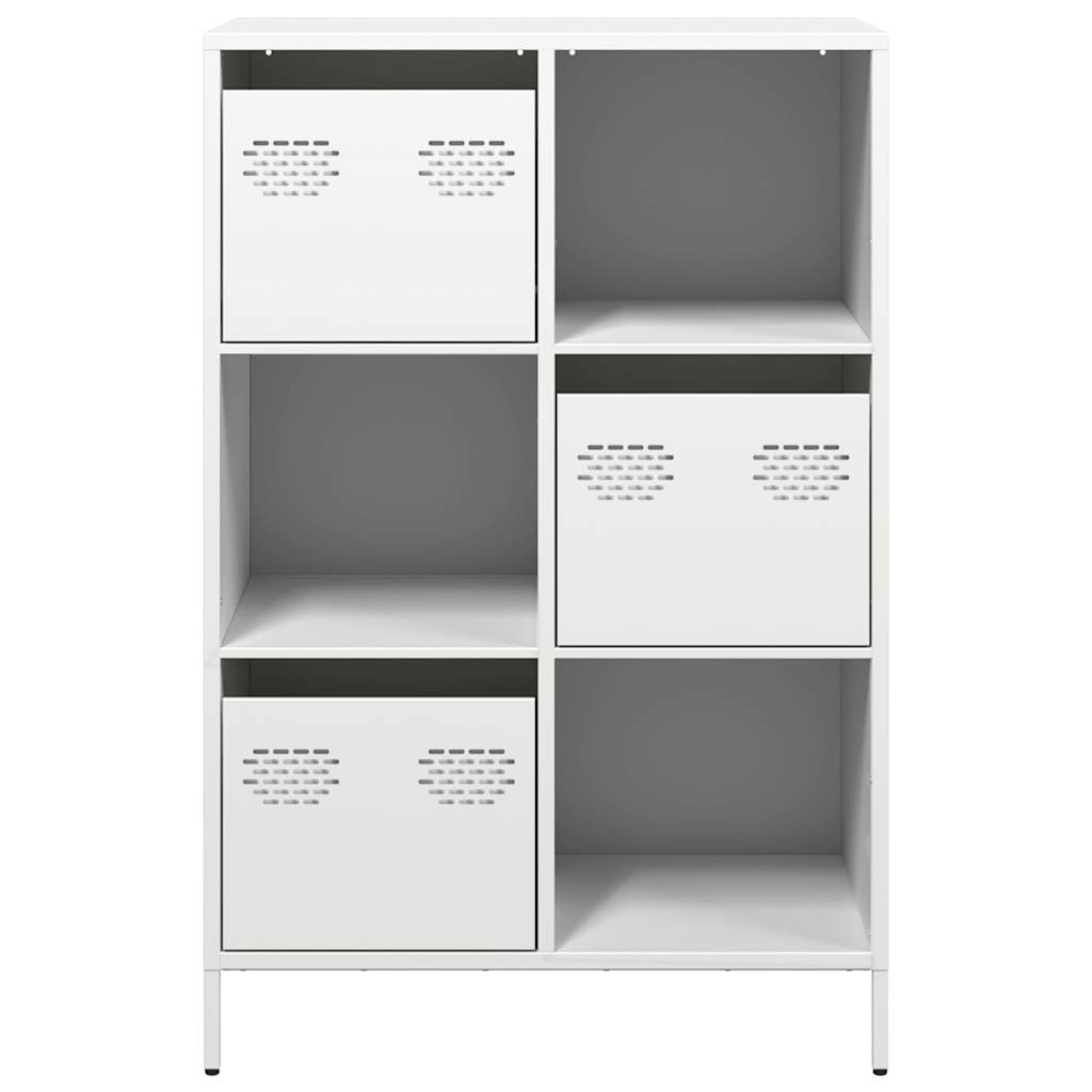 Highboard hvit 68x39x103,5 cm stål