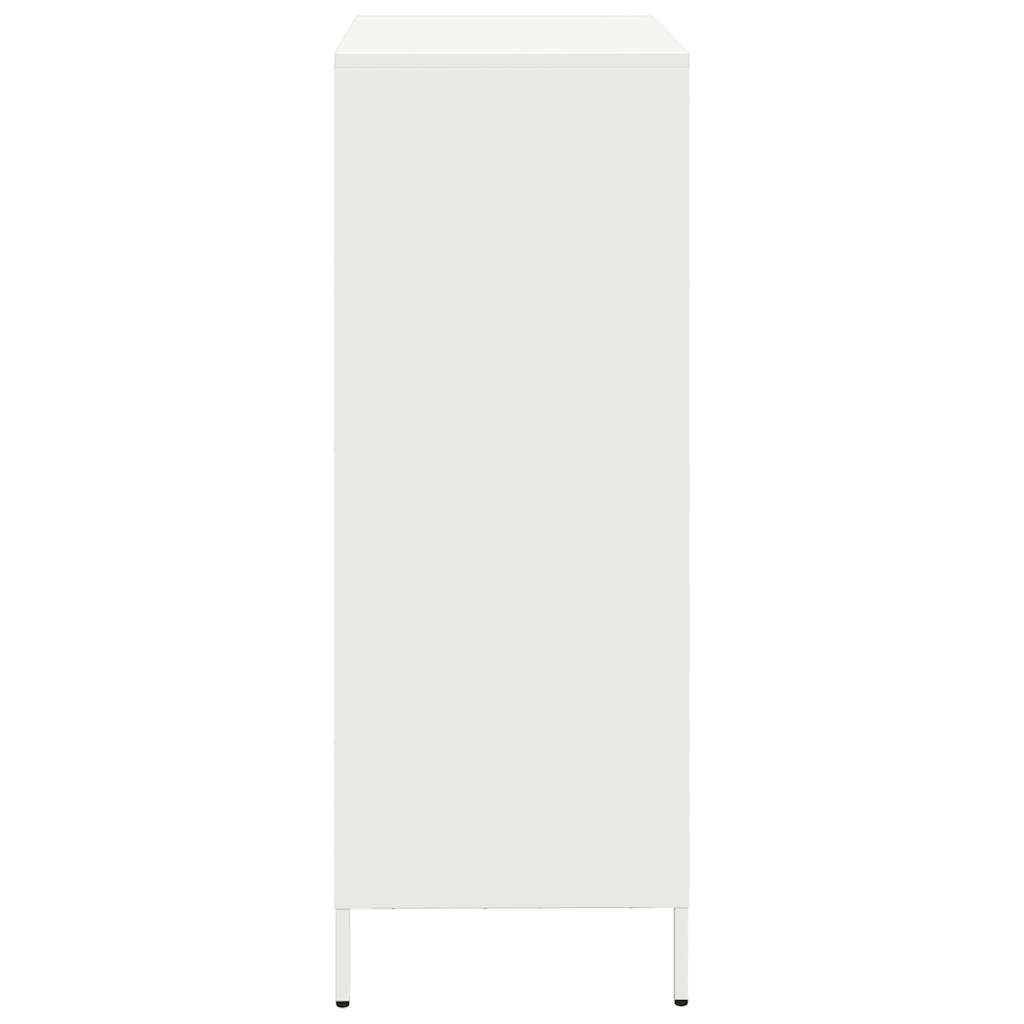Highboard hvit 68x39x103,5 cm stål