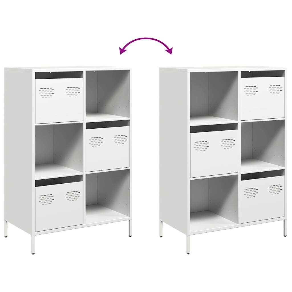Highboard hvit 68x39x103,5 cm stål