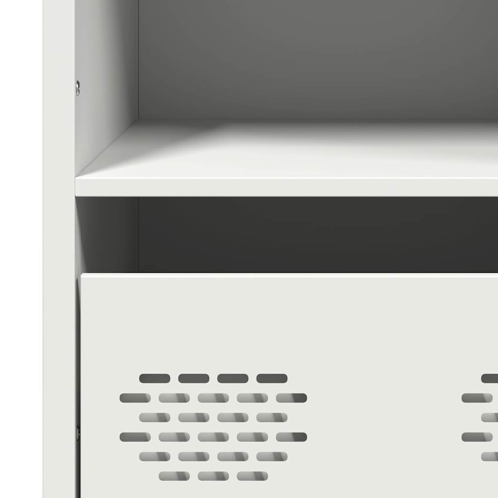 Highboard hvit 68x39x103,5 cm stål