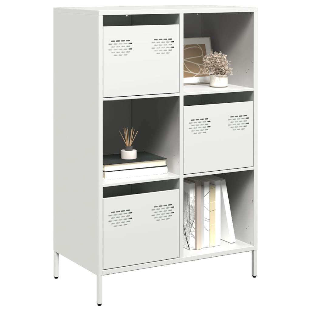 Highboard hvit 68x39x103,5 cm stål