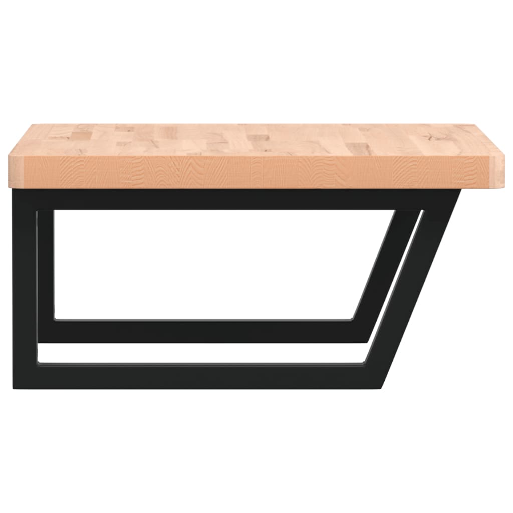 Servanthylle veggmontert stål og heltre bøketre