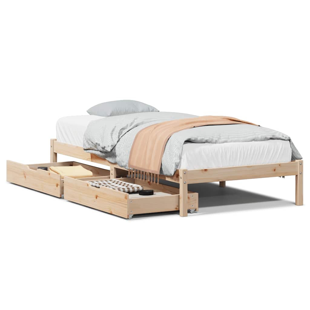 Sengeramme uten madrass 75x190 cm heltre furu