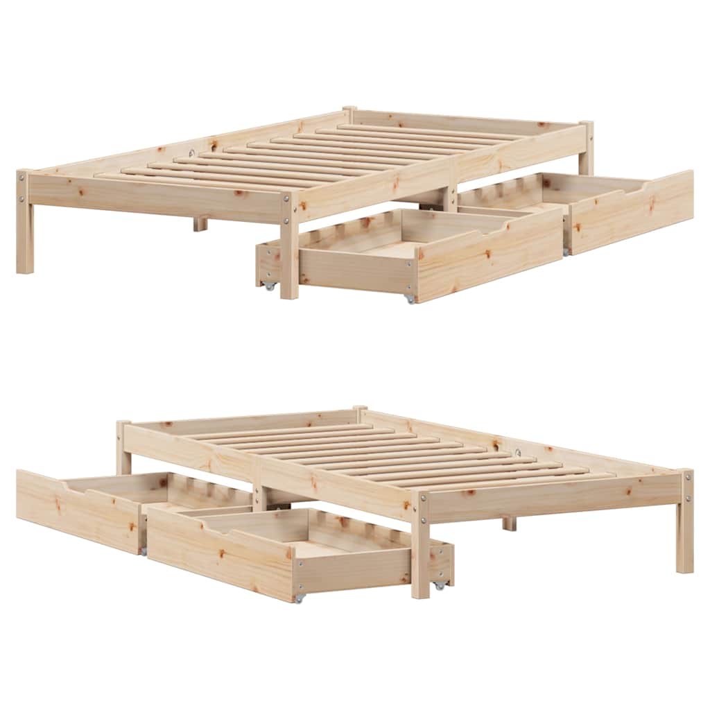 Sengeramme uten madrass 75x190 cm heltre furu