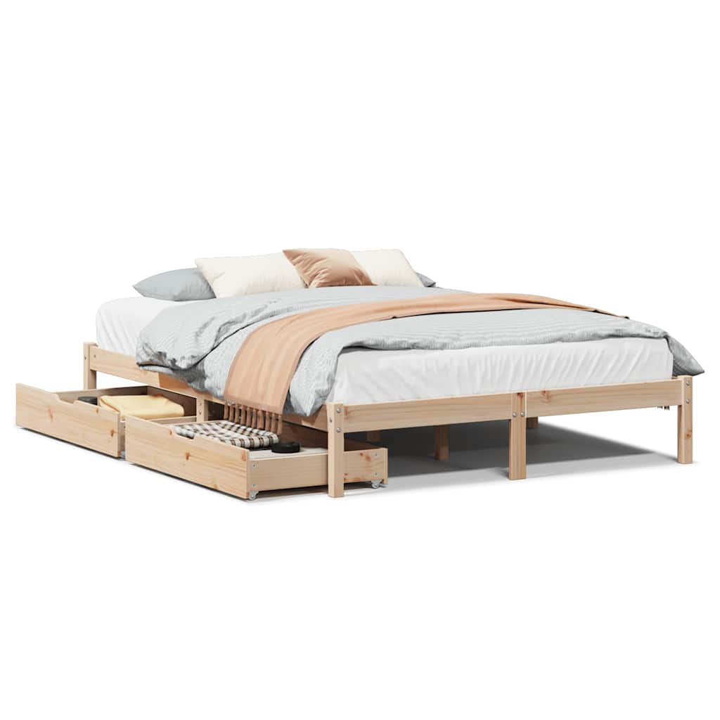 Sengeramme uten madrass 140x190 cm heltre furu