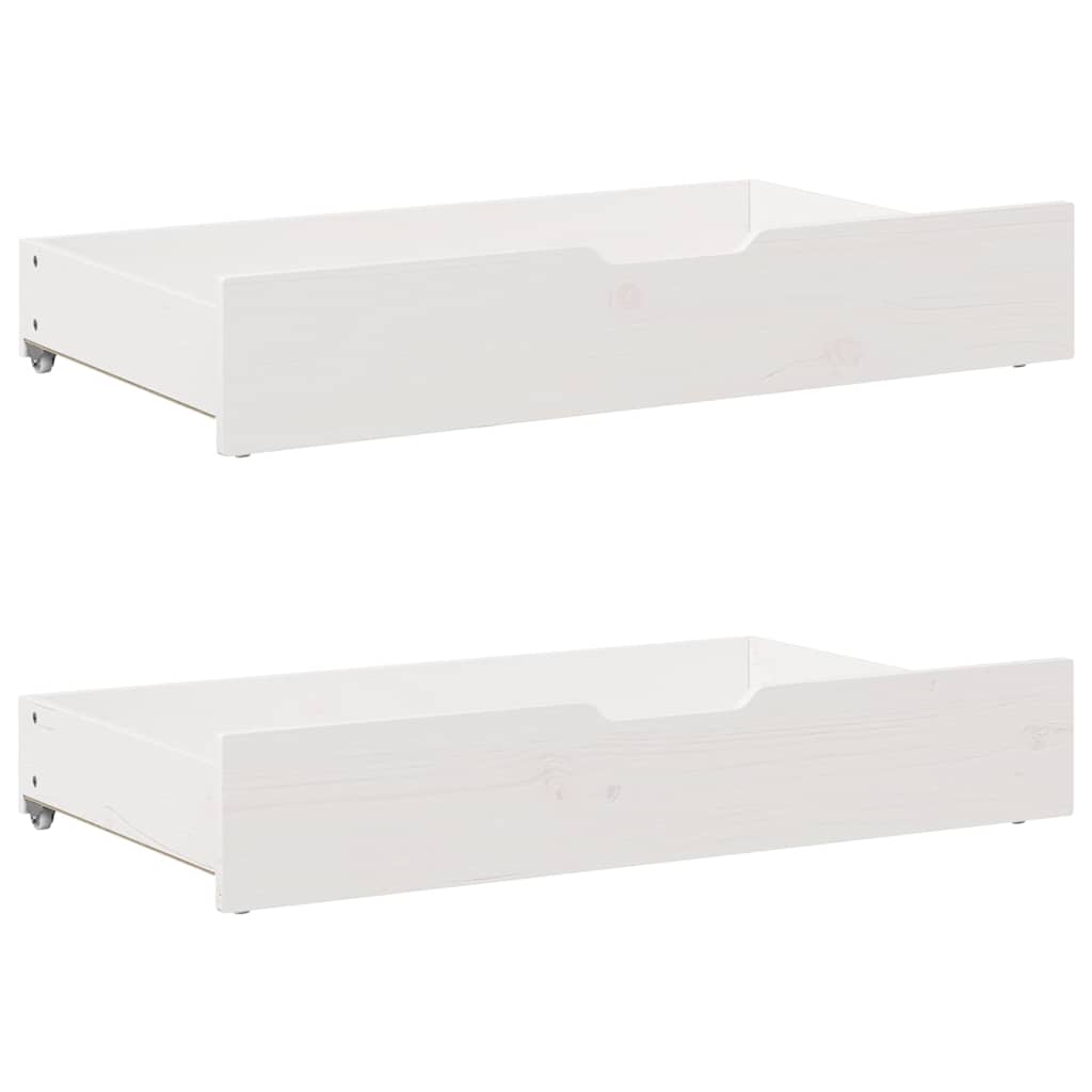 Sengeramme uten madrass hvit 140x190 cm heltre furu