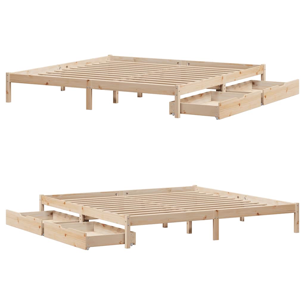 Sengeramme uten madrass 180x200 cm heltre furu