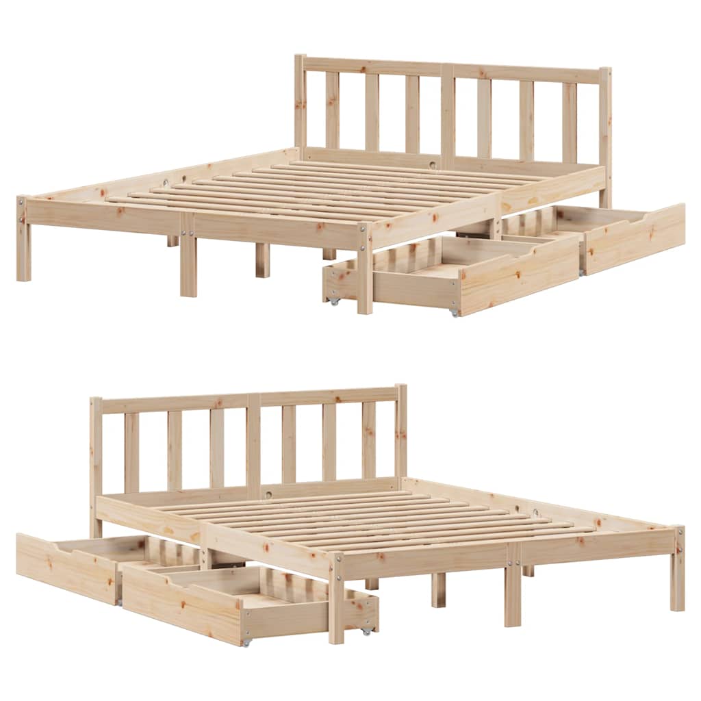 Sengeramme uten madrass 120x190 cm heltre furu