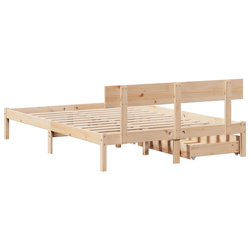 Sengeramme uten madrass 140x190 cm heltre furu