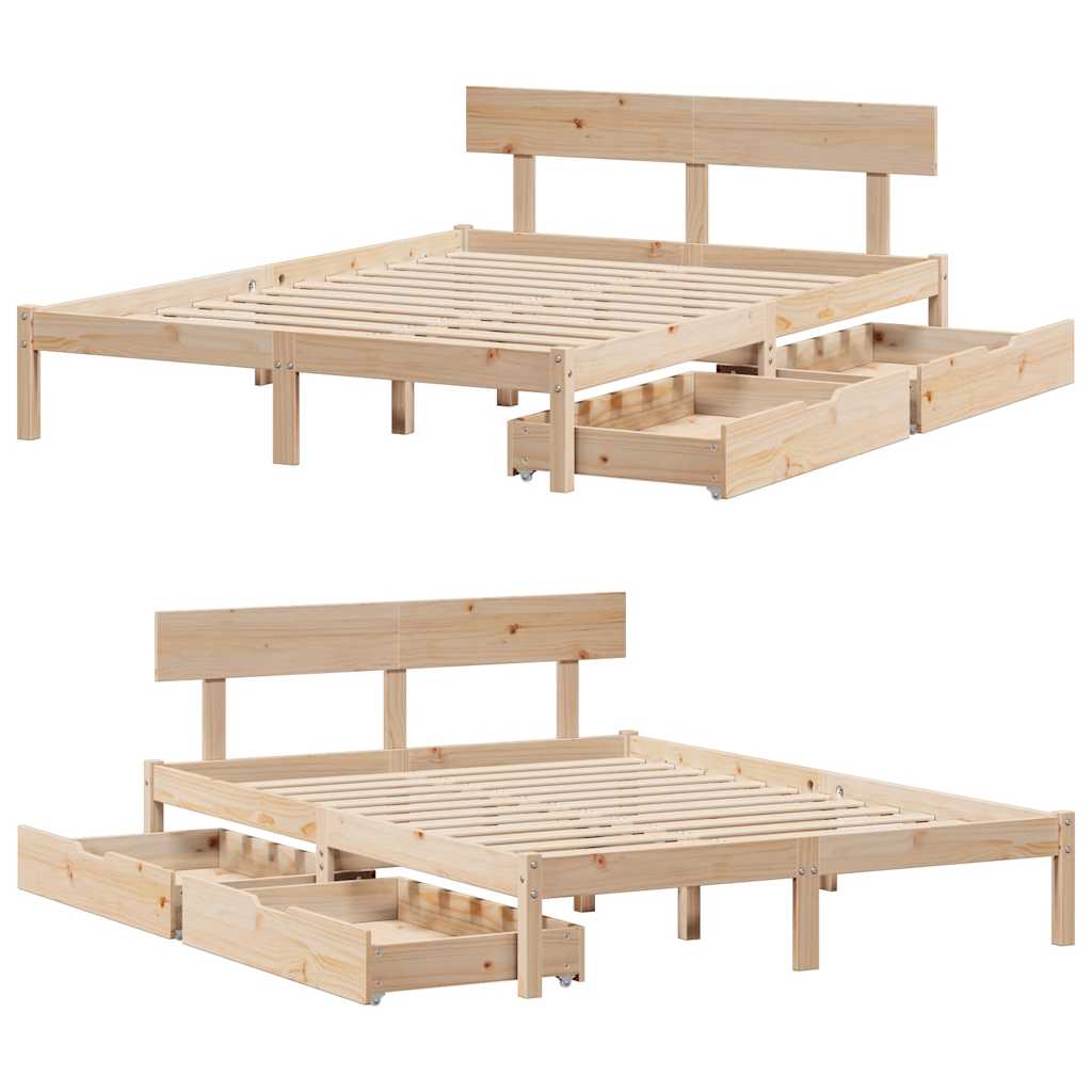 Sengeramme uten madrass 140x190 cm heltre furu
