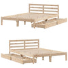 Sengeramme uten madrass hvit 135x190 cm heltre furu