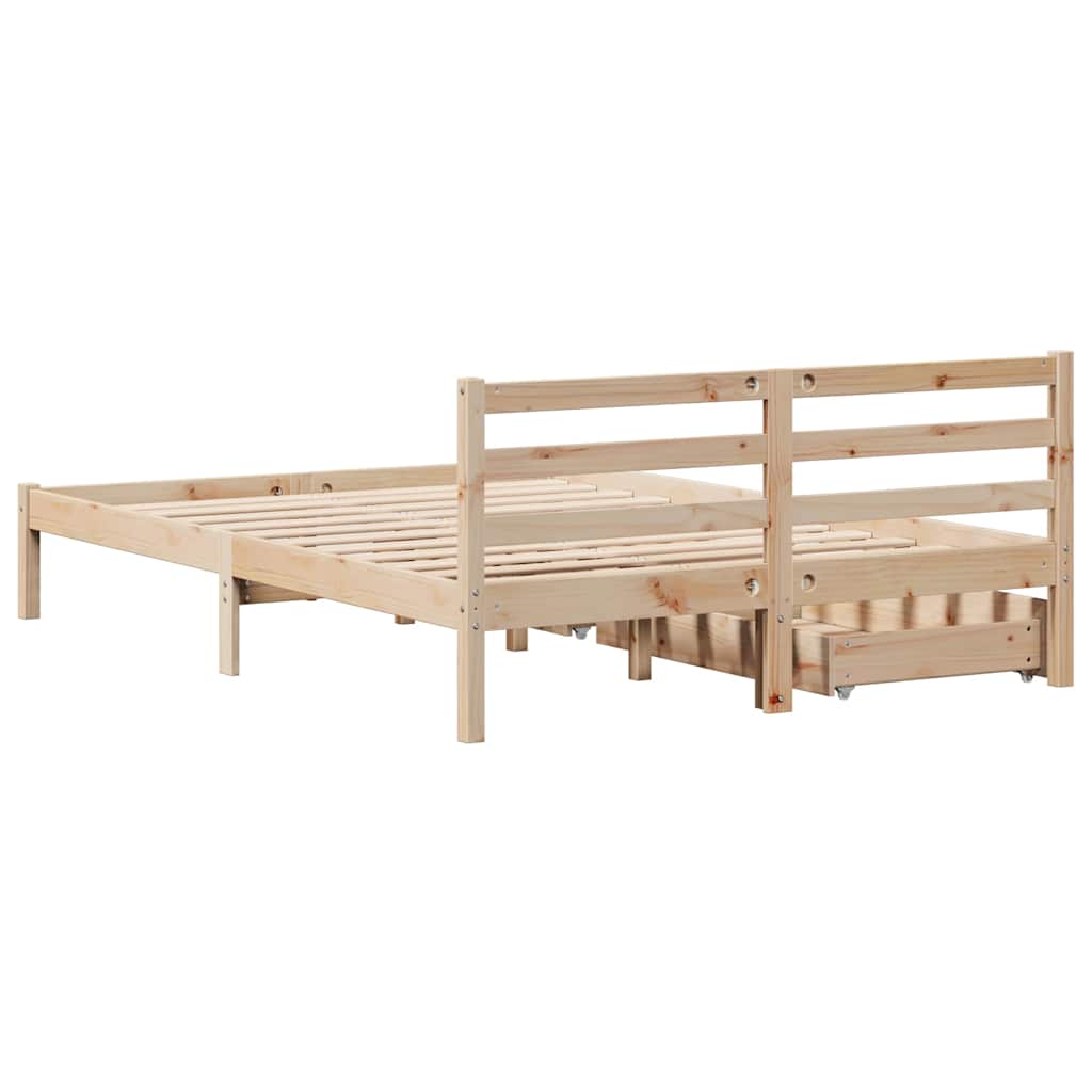 Sengeramme uten madrass 150x200 cm heltre furu