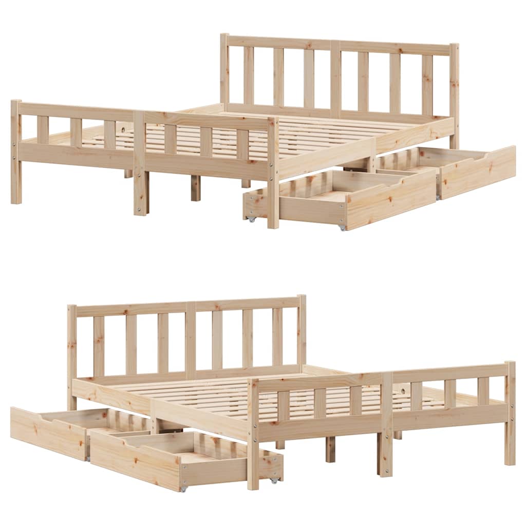 Sengeramme uten madrass 120x190 cm heltre furu
