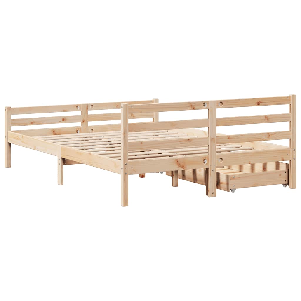 Sengeramme uten madrass 140x190 cm heltre furu