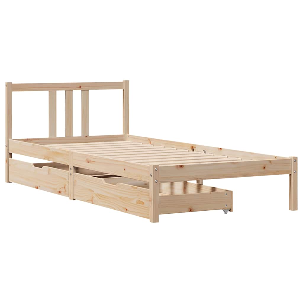 Sengeramme uten madrass 75x190 cm heltre furu
