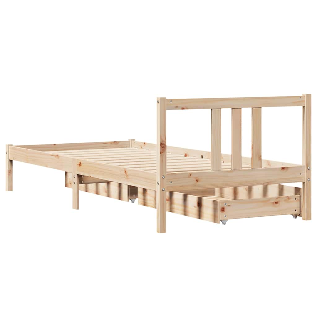 Sengeramme uten madrass 75x190 cm heltre furu